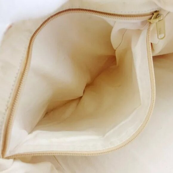 HUNTING WORLD Tote Bag Logo Orange Beige Canvas x Leather Authentic Used - Picture 9 of 10